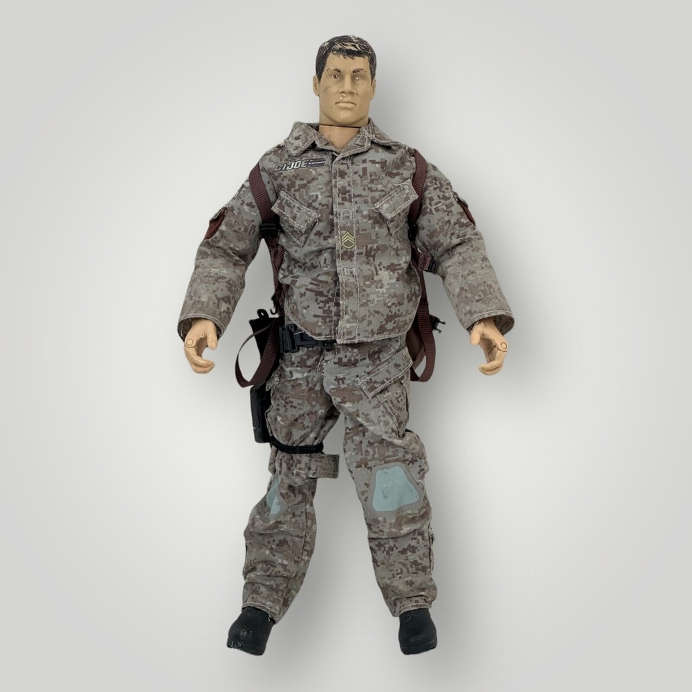 1996 Hasbro 11" Vintage GI JOE Action Figure Airborne‎ Sniper Ranger w Parachute